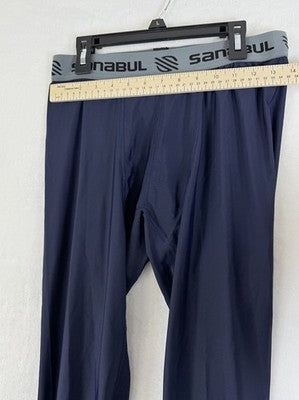 Sanabul Large Mens Base Layer Compression Pants MMA Jiu Jitsu Navy Blue