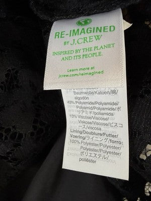 J Crew Lace Top & Tank Black Small Womens Tulle Ruffle Blouse New NWT