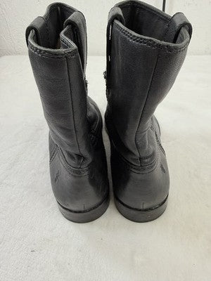 Frye Anna Pull On Boots 6.5 Womens Black Leather Shortie Ankle