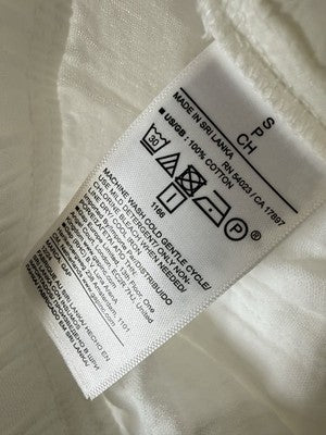 Gap Cotton Gauze Easy Barrel Leg Pants Small Women White Pull On Pockets New NWT