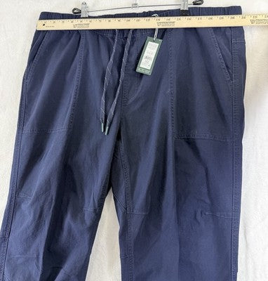 Alpine Design Hike Pants XXL Short Mens Blue Pull On Organic Cotton New NWT