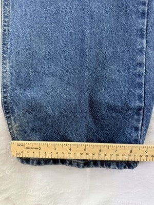 Carhartt B160 DST Men Denim Jeans 44x34 Relaxed Fit Straight Leg Blue Work Pants