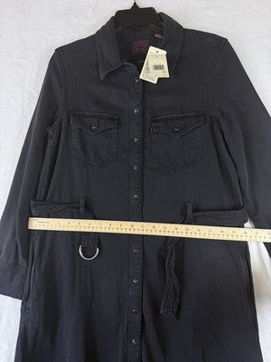 Levis Dress XS Womens Maxi Quincey Long Sleeve Maxi Snap Front Long Sleeve New