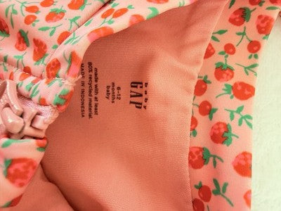 Baby Gap Rash Guard Swim Set 6-12 Months Swimsuit Pink Long Sleeve New NWT