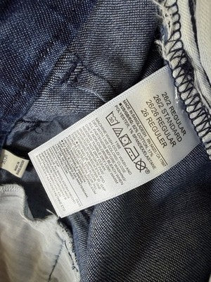 Gap × DÔEN High Rise Pleated Denim Trouser Shorts 26 2 Women Dark Blue New NWT