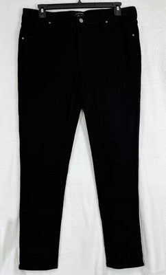 Universal Standard Jeans 16 Long 16L Black Skinny Mid Rise Tall Womens Denim