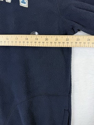Vintage Old Navy Hoodie Large Men 1/4 Zip Blue Logo Sweatshirt Deadstock New