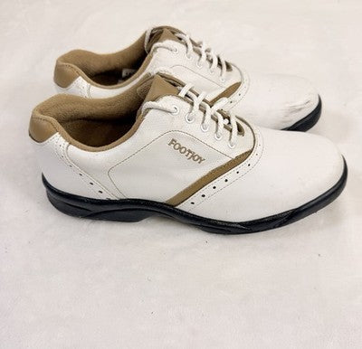 FootJoy Golf Shoes 8 Womens GreenJoys White Beige
