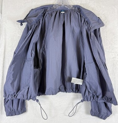 Old Navy Jacket Women Large Petite Windbreaker Full Zip Lightweight Purple New