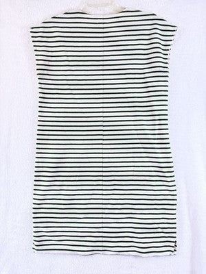 J Crew Dress XS Sleeveless Shift Green Striped Casual V Neck Womens