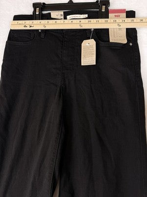 Levis 318 Shaping Wide Leg Jeans 30 Womens Black 30x30 Levi’s New NWT