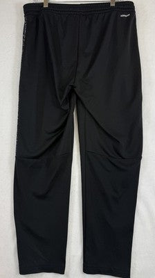 Adidas Pants Women XL 3 Stripes Black Animal Print Track Aeroready