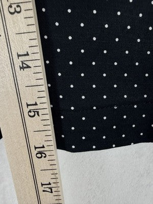 Ann Taylor Capri Pants 16 Signature Black Polka Dot Cotton Stretch Womens