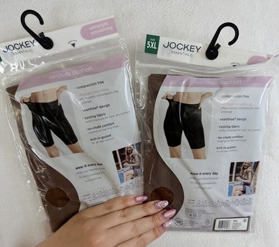 Jockey Slip Short 5XL Lot 2 Smoothing No Chafe Womens Brown New