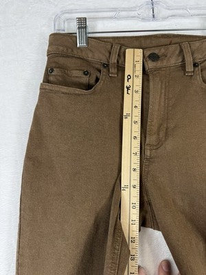 LL Bean Jeans 6 Womens Slim Leg Classic Mid Rise Bean Flex Brown Sample