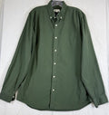 Gap Shirt Men Large Tall Oxford Green Slim Fit Stretch Button Down LT