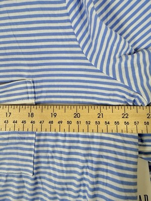 Gap Body Modal Pajamas XL Set Top Shorts Womens Blue Stripe Short Sleeve New NWT