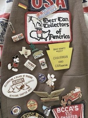 Beer Can Collection Collector Vest Pins Vintage 1980 BCCA