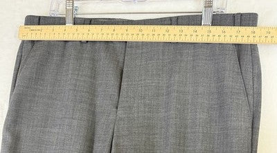 Chaps Dress Pants 36x30 Men Gray Wool Blend Flat Front Straight Leg