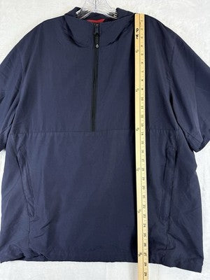 Sunderland Of Scotland Golf Jacket Windbreaker Medium Short Sleeve Men Navy Blue