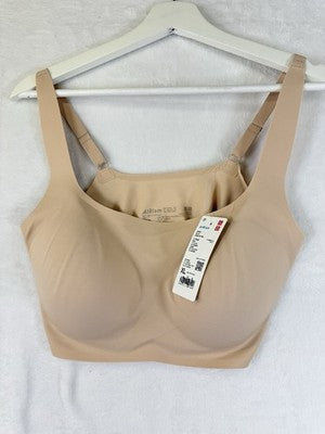 Uniqlo Airism Relax Wireless Bra XL Beige Womens New NWT