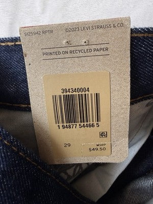 Levis 469 Shorts 29 Mens Jean Denim Loose Jorts Dark Blue New NWT