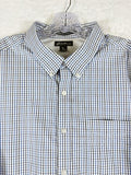 Eddie Bauer Shirt 2XL Tall Button Down Wrinkle Free Relaxed Fit Blue Long Sleeve