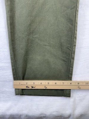 Old Navy Chinos 40x30 Mens Green Pants Flat Front Slim Built In Flex