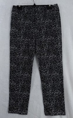 White House Black Market Ankle Pants 6 Abstract Print Womens Cotton Stretch