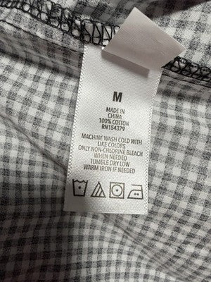 Aeropostale Boxer Shorts Womens Medium Black White Check Gingham Cotton New NWT
