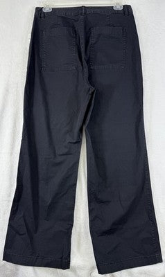 Gap High Rise Stride Khakis Pants 14 Tall Womens Black New NWT Straight Leg 14T