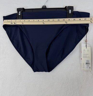 Calia Swim Bottom XL Womens Navy Blue Core Mid Rise Bikini Swimwear New NWT