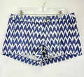 J Crew Chino Shorts Women 10 Blue Ikat Print 3”