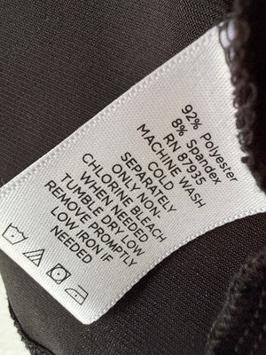 Susan Graver Cardigan 2X Black 3/4 Sleeve Black Open Front Plus Size Women