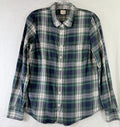 J Crew The Perfect Shirt Womens Small Green Plaid Flannel Top Button Down