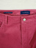 Talbots Velvet Straight Leg Pants 16 Petite Curvy Pink High Waist Women 16P