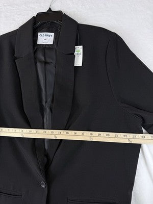 Old Navy Blazer Women XXL Black Suit Jacket Classic Stretch New NWT