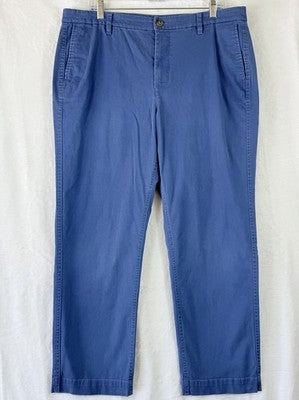J Crew Chino Pants Womens 14 Blue Cotton