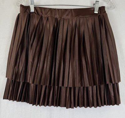 Disney Wreck It Ralph Costume Skirt Medium Womens Vanellope Brown Pleated