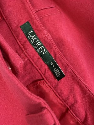 Lauren Ralph Lauren Shorts 10 Petite Fuschia Bright Pink Bermuda Chino Women 10P