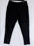Women With Control Leggings Small Petite Black Faux Suede Womens Slimming SP