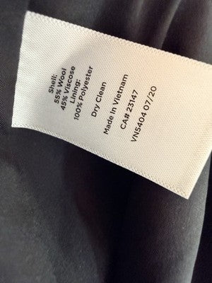 Talbots A Line Skirt 6 Black White Check Wool Blend Lined Pencil Womens