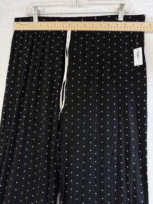 Gap Body Pajama Pants Large Petite Black Polka Dot Modal Knit New NWT