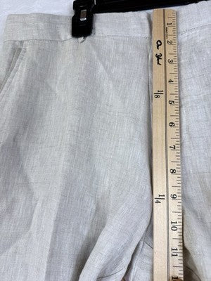 Tasso Elba 100% Linen Dress Pant Straight Leg Natural Beige Men’s 32x32 Preppy