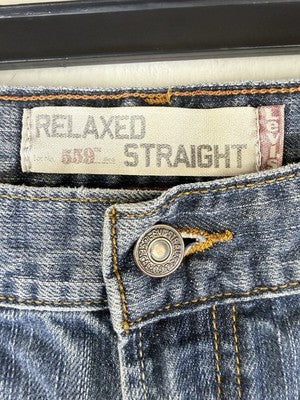 Levis 559 Jeans 40x30 Relaxed Fit Straight Leg Mens Blue