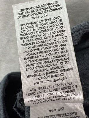 Seasalt Cornwall Nanterrow Trousers 10 Petite Pants Gray Blue Linen Cotton Women