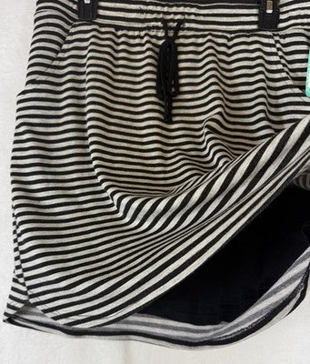 Stitch Fix XL Knit Skirt Renee C Blue Gray Black Striped Pull On Womens New NWT