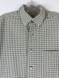 LL Bean Shirt Men Small Green Button Down Long Sleeve 100% Cotton