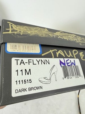 Tahari Pumps 11 Womens Brown Suede Leather High Heels Flynn 11M