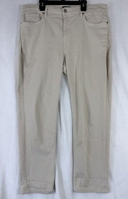 Curves 360 By NYDJ Jeans 12 Womens Beige Tan Denim Slimming
